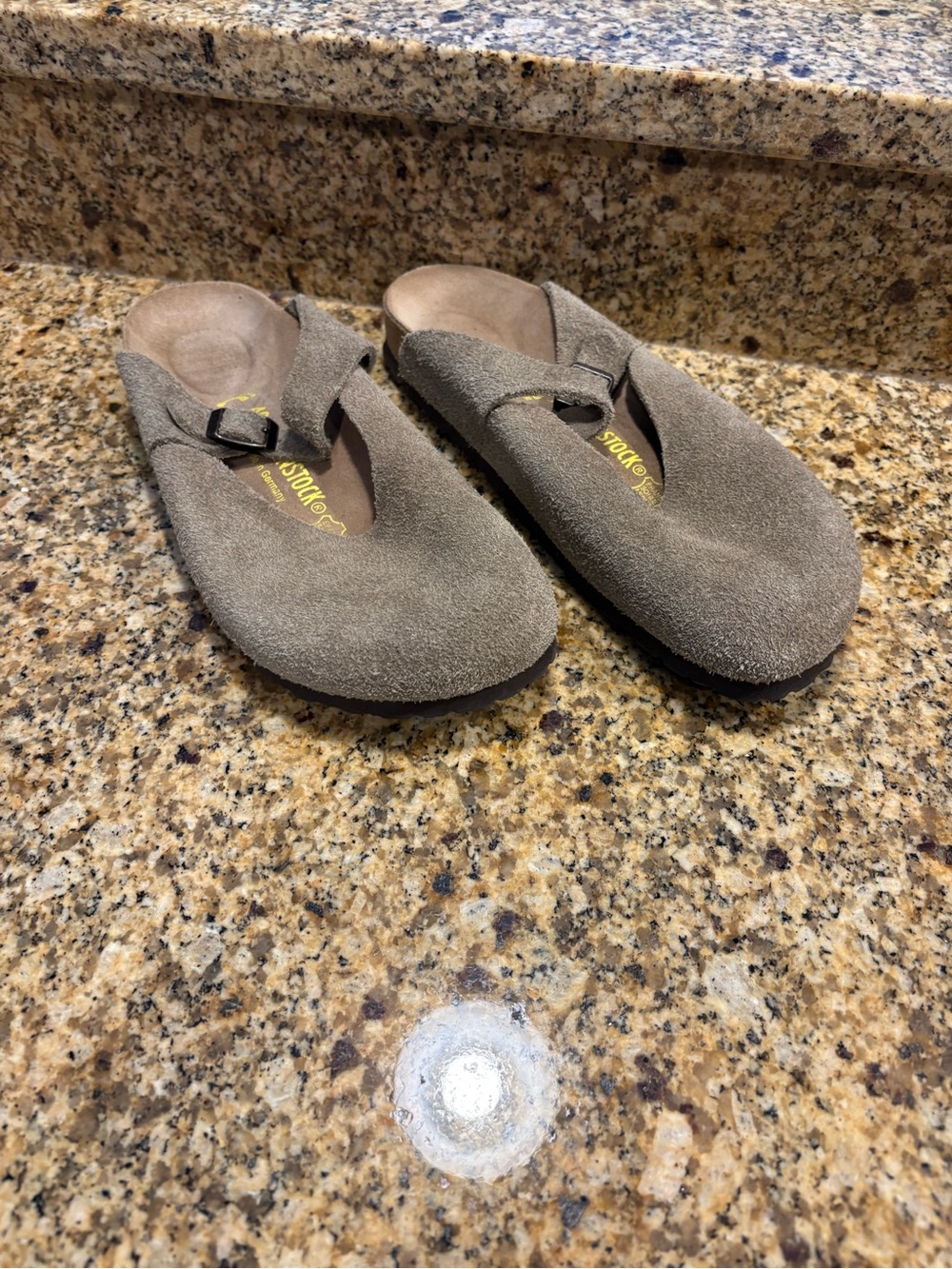 Birkenstock Rosemead Taupe Tan Suede Clog-Style Mules Slides 40 US 9-9.5 HTF